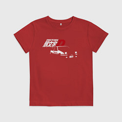 Футболка хлопковая детская INITIAL D, цвет: красный