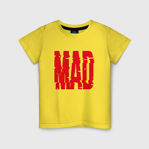 Детская футболка MAD / Желтый – фото 1