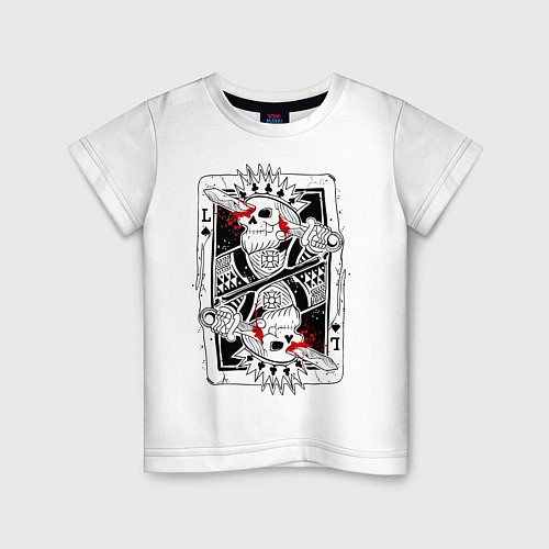 Детская футболка Пиковый король / Белый – фото 1