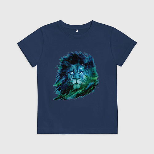 Детская футболка СУМРАЧНЫЙ ЛЕВ / Тёмно-синий – фото 1