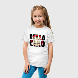 Футболка хлопковая детская Bella Ciao Z, цвет: белый — фото 2