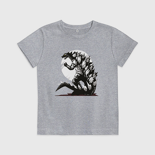 Детская футболка Годзилла / Меланж – фото 1