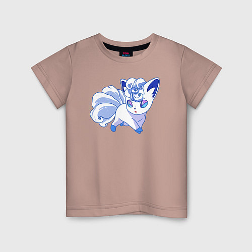 Детская футболка Снежный покемон / Пыльно-розовый – фото 1