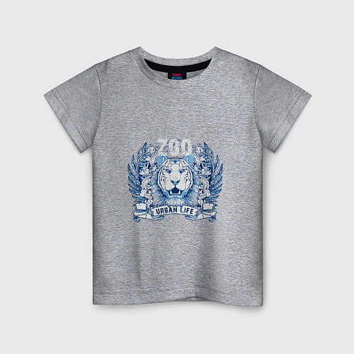 Детская футболка Жизнь - зоопарк / Меланж – фото 1