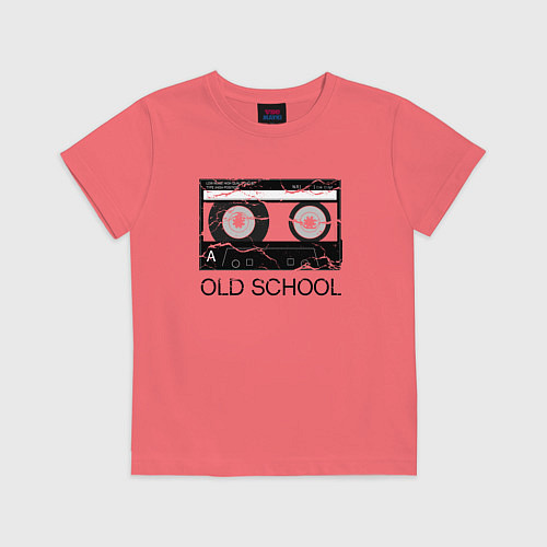 Детская футболка OLD SCHOOL / Коралловый – фото 1