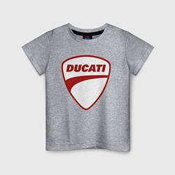 Футболка хлопковая детская Ducati Logo Дукати Лого Z, цвет: меланж