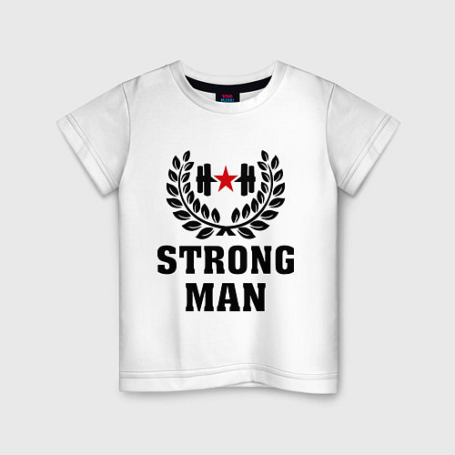 Детская футболка Strong man / Белый – фото 1