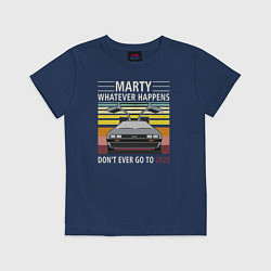 Футболка хлопковая детская Back to the Future, цвет: тёмно-синий