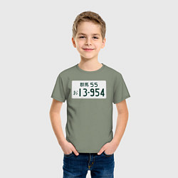 Футболка хлопковая детская Initial D Номер, цвет: авокадо — фото 2