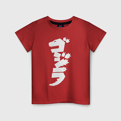Детская футболка Годзилла / Красный – фото 1