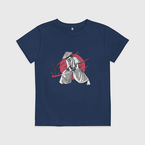 Детская футболка Катана Самурая / Тёмно-синий – фото 1