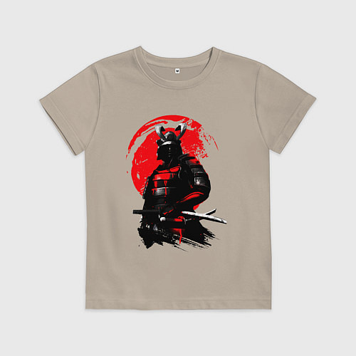 Детская футболка САМУРАЙ / Миндальный – фото 1