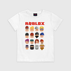 Футболка хлопковая детская ROBLOX, цвет: белый