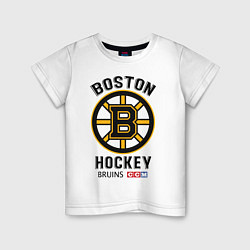 Футболка хлопковая детская BOSTON BRUINS NHL, цвет: белый