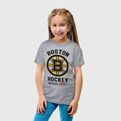 Футболка хлопковая детская BOSTON BRUINS NHL, цвет: меланж — фото 2