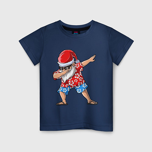 Детская футболка Santa Dab / Тёмно-синий – фото 1