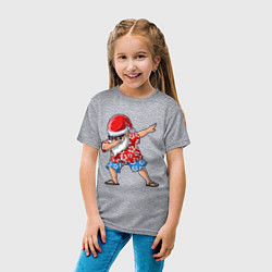 Футболка хлопковая детская Santa Dab, цвет: меланж — фото 2