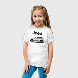 Футболка хлопковая детская Jeep, цвет: белый — фото 2