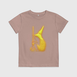 Футболка хлопковая детская Золотой ежик, цвет: пыльно-розовый