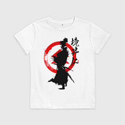 Футболка хлопковая детская Ghost of Tsushima, цвет: белый