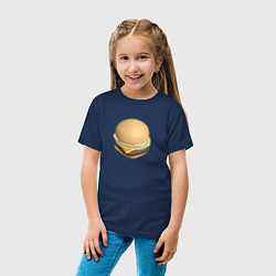 Футболка хлопковая детская Burger, цвет: тёмно-синий — фото 2