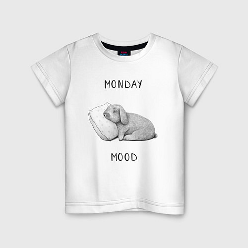 Детская футболка Monday Mood / Белый – фото 1