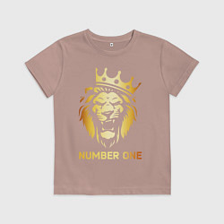 Футболка хлопковая детская ЗОЛОТОЙ ЛЕВ, цвет: пыльно-розовый