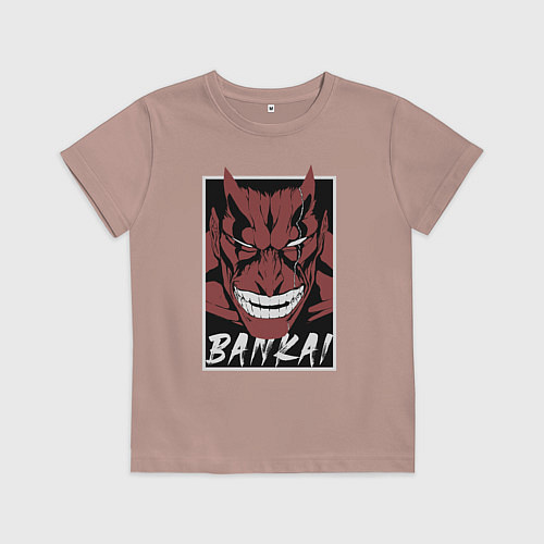 Детская футболка Кенпачи Банкай / Пыльно-розовый – фото 1