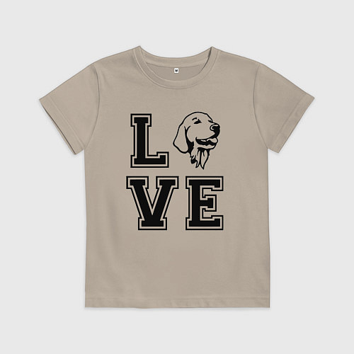 Детская футболка Лабрадор / Миндальный – фото 1