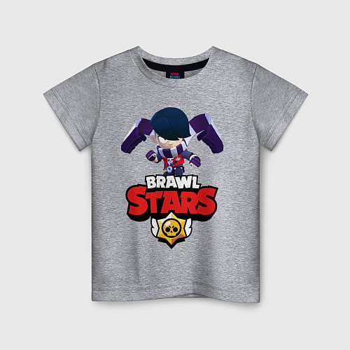 Детская футболка Brawl Stars Эдгар / Меланж – фото 1