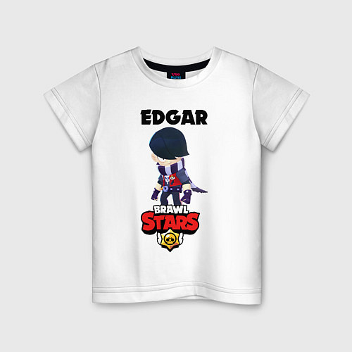 Детская футболка BRAWL STARS EDGAR / Белый – фото 1