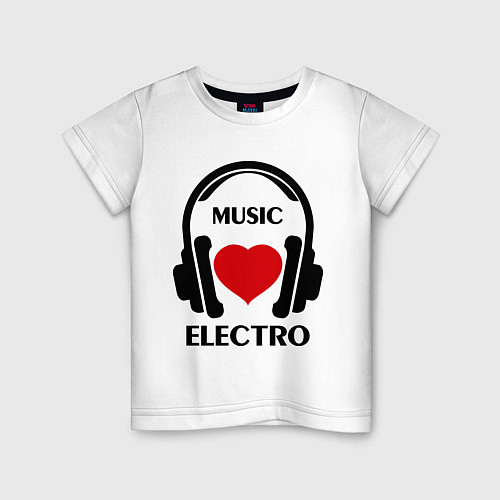 Детская футболка Electro Music is Love / Белый – фото 1