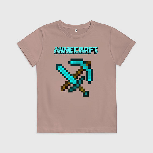 Детская футболка Minecraft / Пыльно-розовый – фото 1