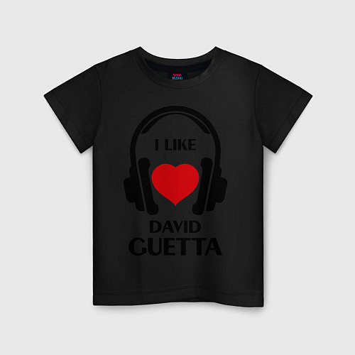 Детская футболка I like David Guetta / Черный – фото 1