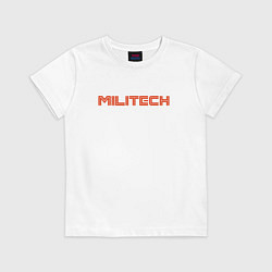 Футболка хлопковая детская Militech, цвет: белый