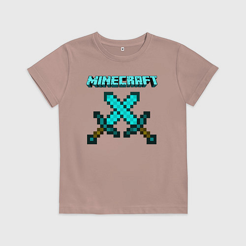 Детская футболка Minecraft / Пыльно-розовый – фото 1
