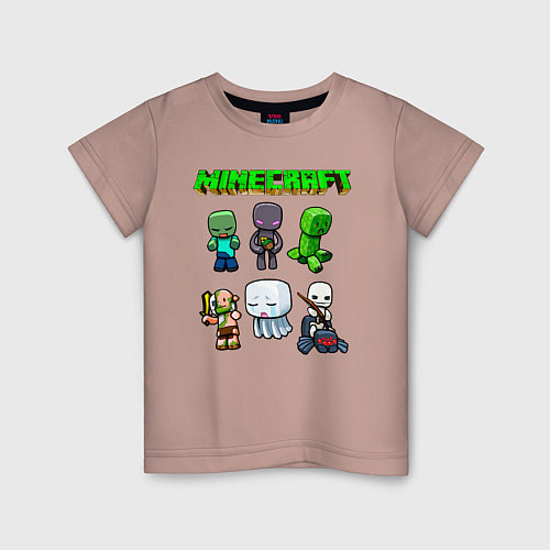 Детская футболка Minecraft / Пыльно-розовый – фото 1