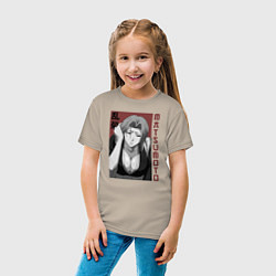 Футболка хлопковая детская Рангику Мацумото, цвет: миндальный — фото 2