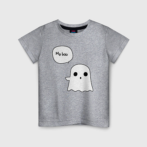 Детская футболка My boo / Меланж – фото 1