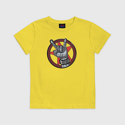 Футболка хлопковая детская Johnny Silverhand 01, цвет: желтый