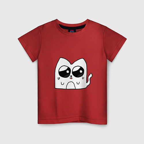Детская футболка Кот Зефир няха / Красный – фото 1