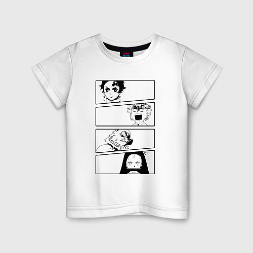 Детская футболка Клинок рассекающий демонов / Белый – фото 1