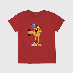 Футболка хлопковая детская Котопес, цвет: красный