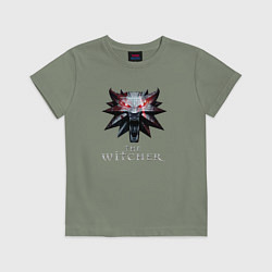 Футболка хлопковая детская The Witcher, цвет: авокадо