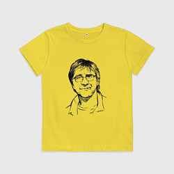 Футболка хлопковая детская Юрий Шевчук ДДТ, цвет: желтый