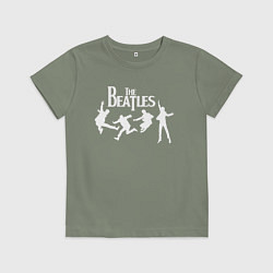Футболка хлопковая детская The Beatles, цвет: авокадо