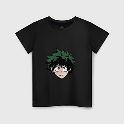 Футболка хлопковая детская Izuku Midoriya, цвет: черный