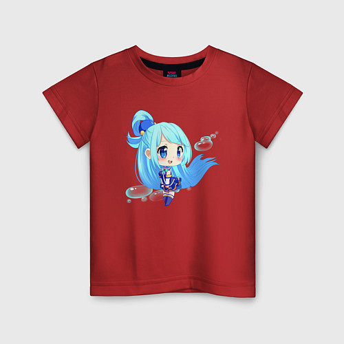 Детская футболка Aqua Chibi / Красный – фото 1