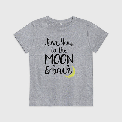Детская футболка To the Moon & back / Меланж – фото 1