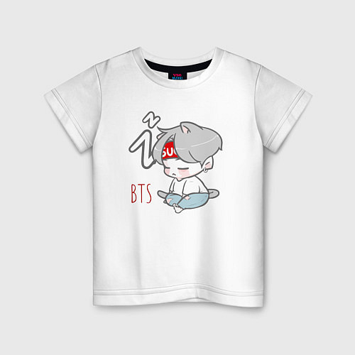 Детская футболка BTS sleep / Белый – фото 1